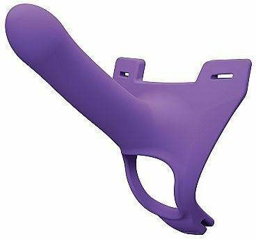 Perfect Fit Brand Zoro Strap On Gurtzeug mit Dildo 12.3cm in Lila Farbe