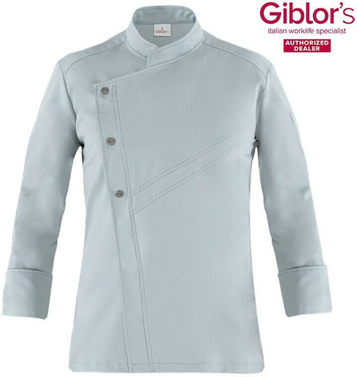 Giblor's Haina Bucătar Unisex Gri cu Mânecă lungă