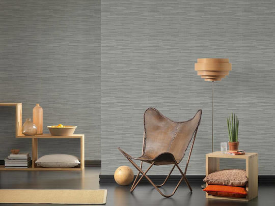 Ταπετσαρία Τοίχου Wood Stone Grey 1000x53cm Πλενόμενη