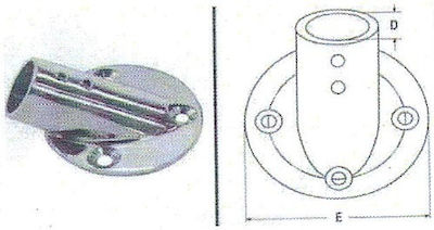 Marine Antenna Mount Round Antenna Mount 30 Degrees A4