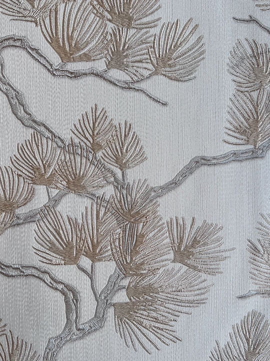 Wallpaper Fabric Beige/Gold L1000xW53cm Washable