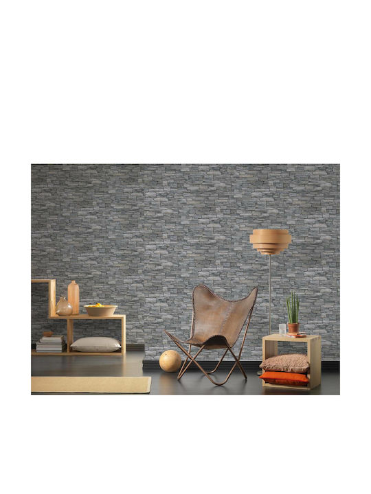 Тапет за Стена Wood Stone Винил Сив 1000x53см