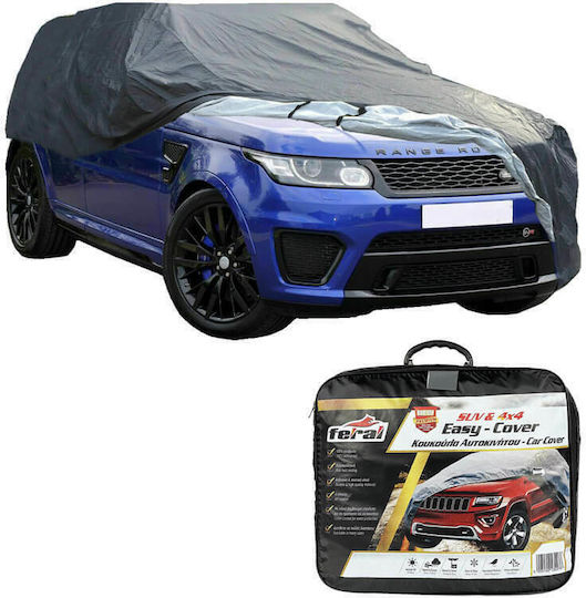 Feral Premium Covers for Car with Carrying Bag 440x185x145cm Waterproof Medium for SUV/JEEP Secured with Elastic