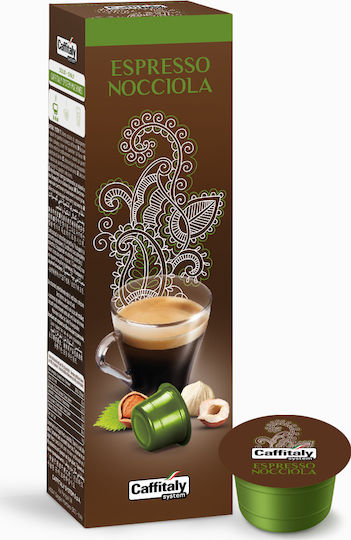 Caffitaly Κάψουλες Espresso Nocciola Συμβατές με Μηχανή Caffitaly 10caps