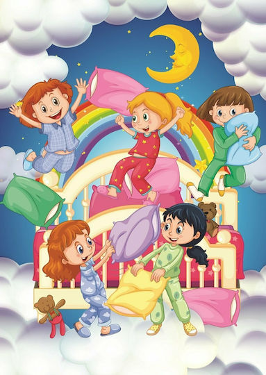 Kids Puzzle The Pillow Fight for 5+ years+ Years 50pcs Art Puzzle