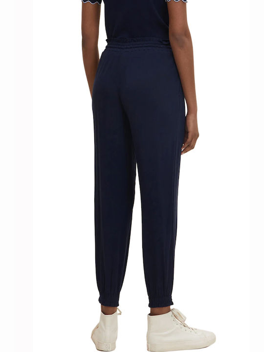 Tom Tailor Women's High Waist Jogger Sweatpants Sky Captain Blue