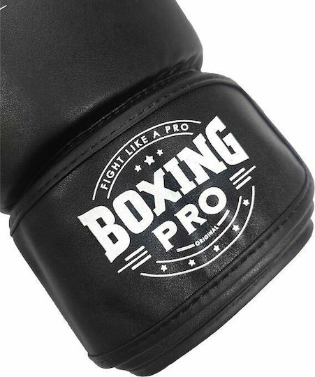 Boxing Pro Boran Γάντια Πυγμαχίας για Αγώνα Μαύρα