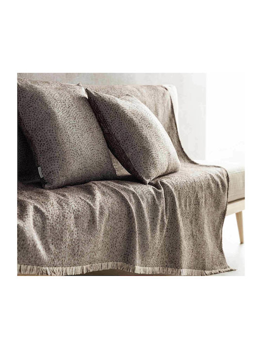 Gofis Home Que Ριχτάρι Πολυθρόνας Δύο 'Οψεων Chenille 180x180εκ. Brown 13
