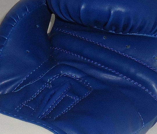 Olympus Sport AIBA Style 40112152 Boxhandschuhe aus Synthetikleder für Kampf Blau