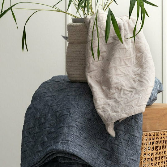 Palamaiki Inez Coverlet Single from Polyester Beige 170x260cm
