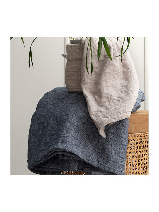Palamaiki Inez Κουβερλί Μονό από Πολυεστέρα Denim 170x260cm