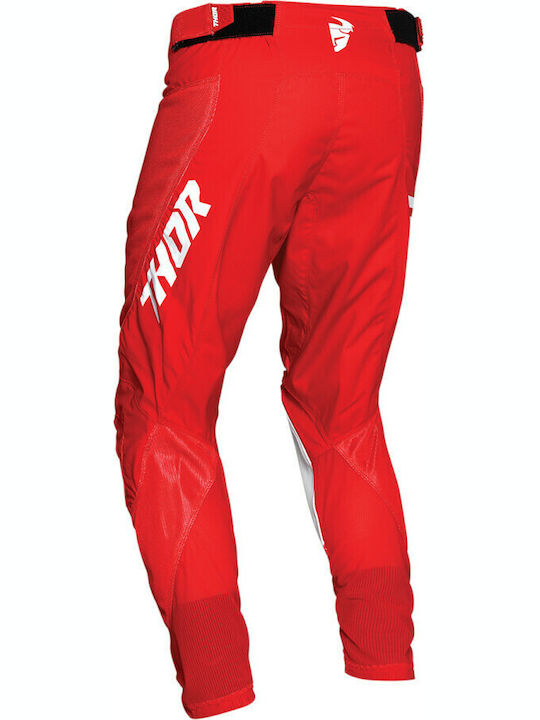 Thor Pulse Air Rad Men's Summer Motocross Pants White/Red