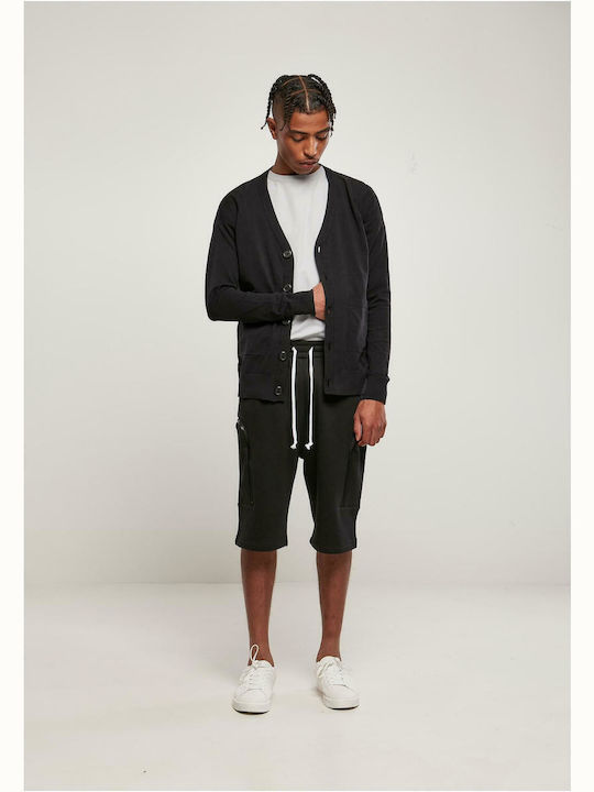 Herren Strickjacke mit Knöpfen Schwarz