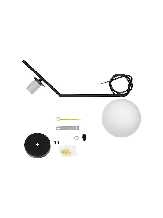 GloboStar Monroe Pendant Light Black Ball with Socket E27 40x21x49cm