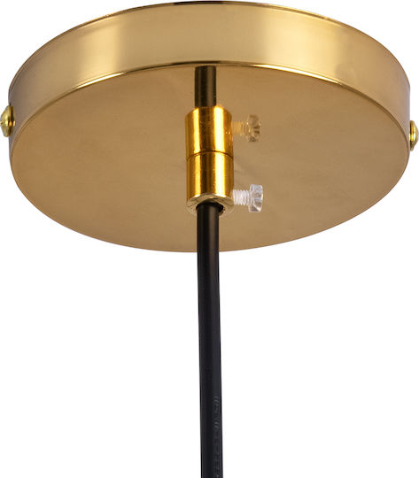 GloboStar Monroe Hängelampe Gold Kugel mit Fassung E27 40x21x49cm.