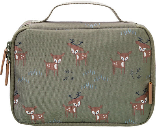 Fresk Pet Deer School Insulated Hand Lunch Bag Green