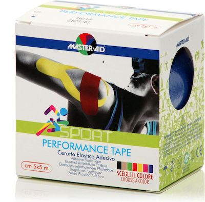 Master Aid Performance Tape Ταινία Κινησιοθεραπείας 5cm x 5m Μπλε