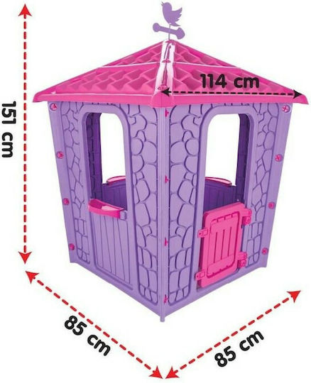 Pilsan Plastic Kids Playhouse Purple Stone 114x114x151cm