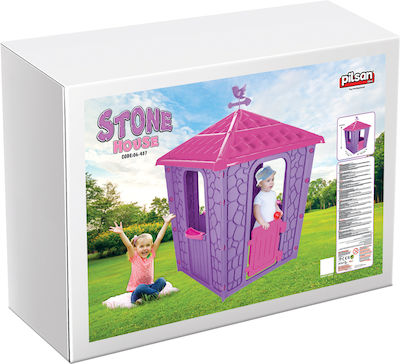 Pilsan Plastic Kids Playhouse Purple Stone 114x114x151cm