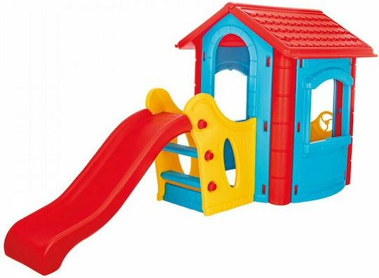 Pilsan Casă de joacă pentru copii în grădină Happy cu tobogan Albastru deschis 252x112x131cm