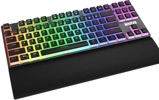 Marvo KG946 Gaming Tastatură Mecanică Tenkeyless cu Custom Red comutatoare și iluminare RGB (Engleză US)