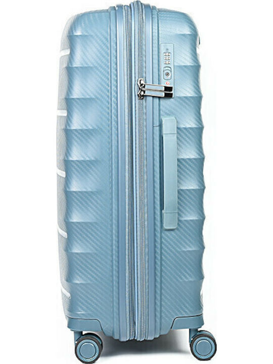 Airtex Paris Mittlerer Hartgepäckkoffer Hellblau mit 4 Rädern Höhe 65,5 cm