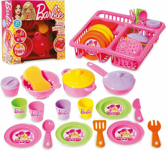 Dede Dede Παιχνίδια Μίμησης Dish Drainer Set Barbie για 3+ Ετών 21τμχ
