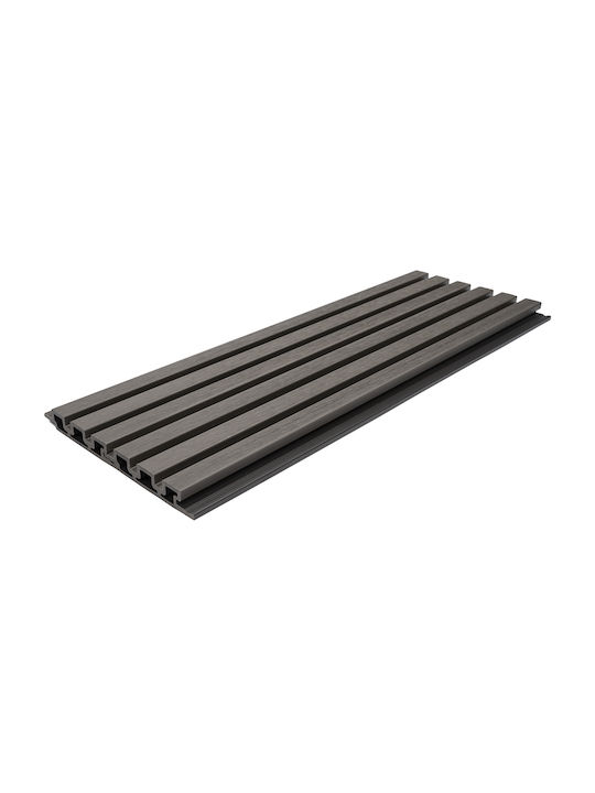 3D Wall Panel PVC Screw-on Dark Gray 290x14.75x2.5cm
