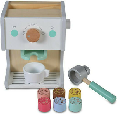 Moni Kids Household Appliance Ξύλινη Εκπαιδευτική Καφετιέρα made of Wood for 3+ Years Old