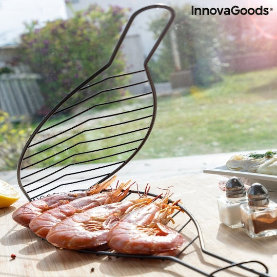 InnovaGoods Fisket Διπλή Μεταλλική Σχάρα Ψησίματος Αντικολλητική για Ψάρια 56x12.5εκ.