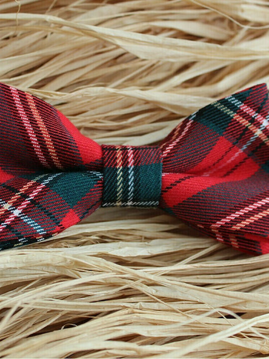 Kids Fabric Bow Tie Red