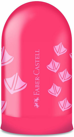 Faber-Castell Motif Plastic Sharpener Barrel with Eraser (Μiscellaneous Colours) 1pcs