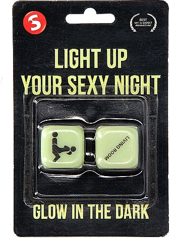 S-Line Light Up Your Sexy Night Erotic Game of Dice Dice Glow in the Dark 2 Pieces
