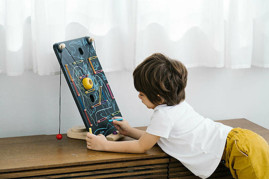 Plan Toys Τοίχος με Τροχαλίες Εκπαιδευτικό Παιχνίδι Γνώσεων από Ξύλο για 3+ Ετών