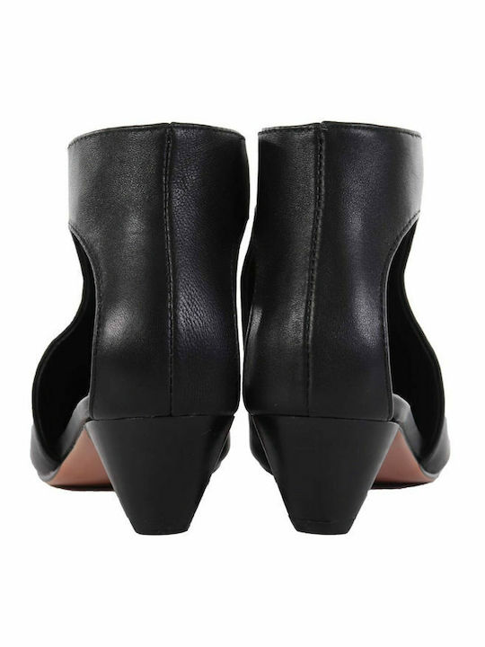 Sassy Leather Women's Ankle Boots Black