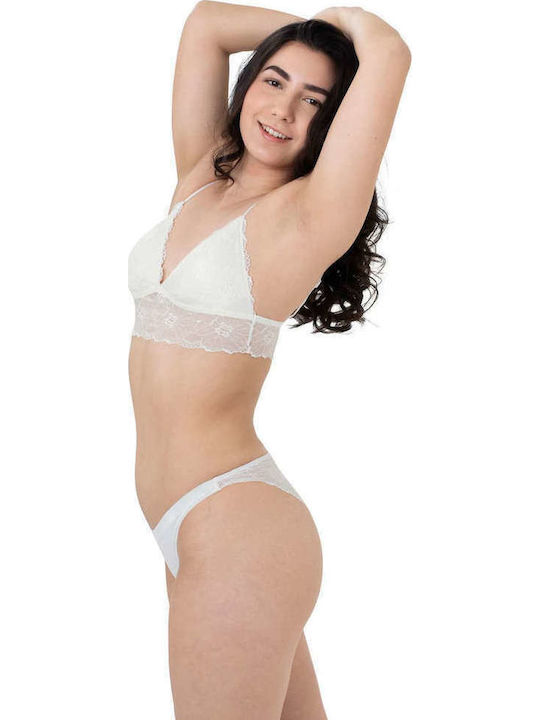 Leah Дамско Слип 3Pack с дантела Lilac/White/Yellow