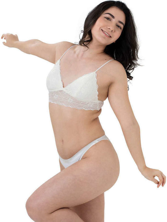 Leah Дамско Слип 3Pack с дантела Lilac/White/Yellow