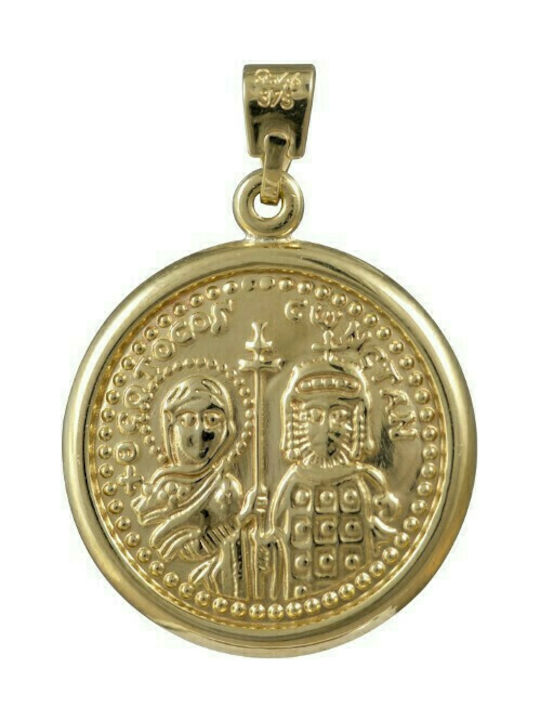 Pendant Kids Talisman Double Sided Constantine from Gold 14K PD11077