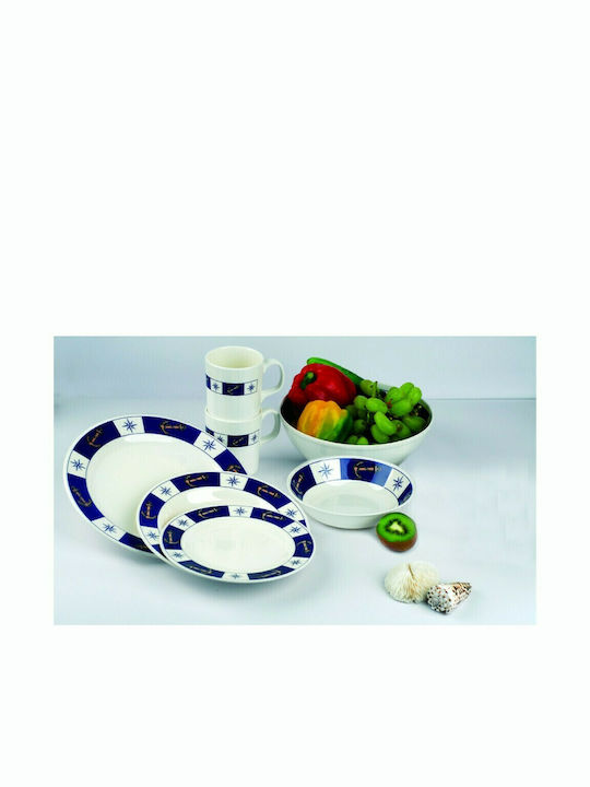 Eval Porcelain Dinnerware Set Μπλε 20pcs