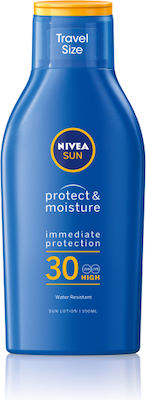 Nivea Protect & Moisture Moisturizing Sun Lotion Αδιάβροχη Αντηλιακή Λοσιόν Σώματος SPF30 100ml