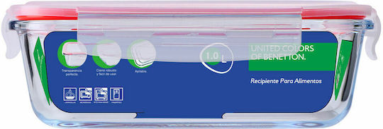 Benetton Rainbow Lunchbox Glas Rot 1000ml 1Stück