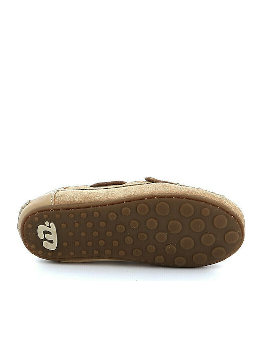 Suede Slip-On Moccasins Beige