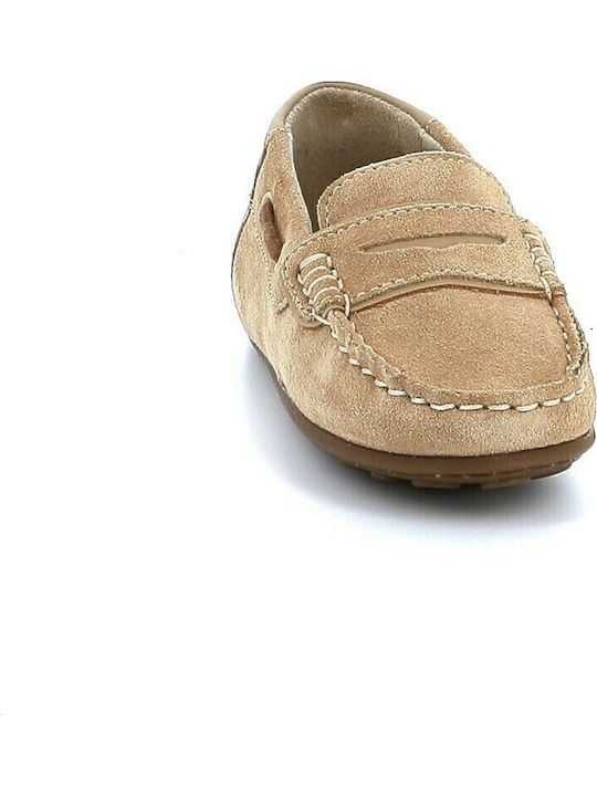 Suede Slip-On Moccasins Beige