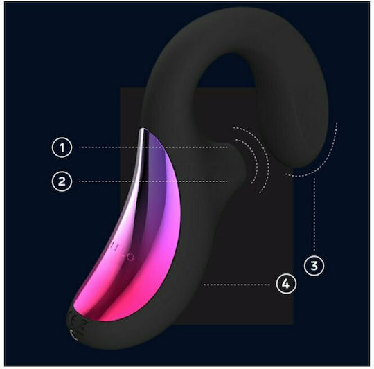 Lelo Enigma Cruise Vibrator Iepurele Aparat de masaj sonic cu dublă stimulare Negru
