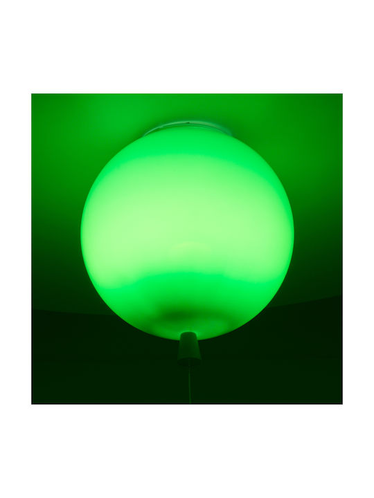 GloboStar Kids Plastic Single Ceiling Light E27 Balloon Green 30x33cm
