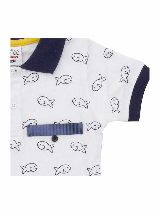 Funky Polo Alb