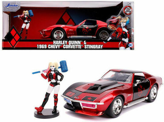 Jada Toys DC Comics Harley Quinn Harley Quinn 1969 Chevy Corvette Vehicle Replica Scale 1:24