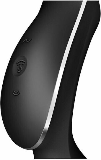 Satisfyer Curvy Trinity 2 Αναρροφητής Αιδοίου με Δόνηση Air Pulse Vibrator Black