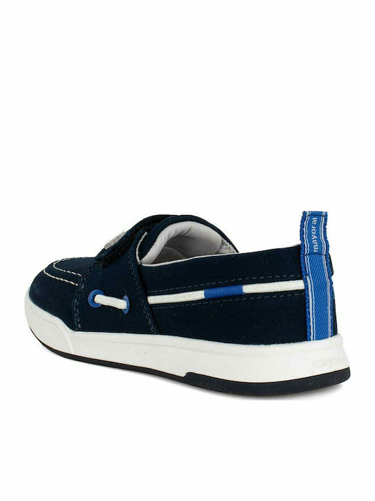 Boys Fabric Moccasins with Velcro Blue