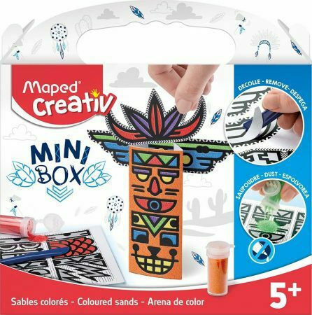 Maped Painting Totem with Colored Sand for Children 5+ Years 9 Pieces